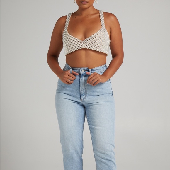 Showpo Peggy Pearl Crop Top - Picture 3 of 7